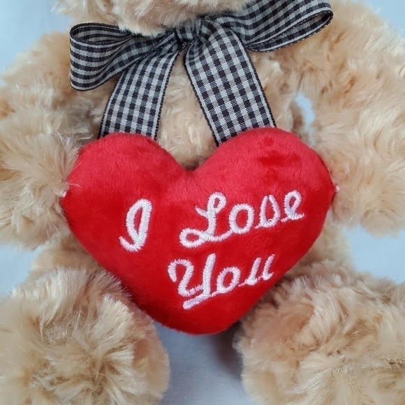 Mai-toi I love you Valentines plush bear - Picture 5 of 11
